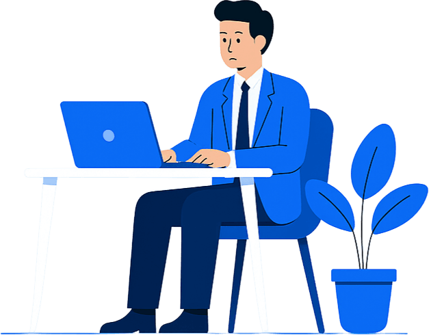 Man working illustration